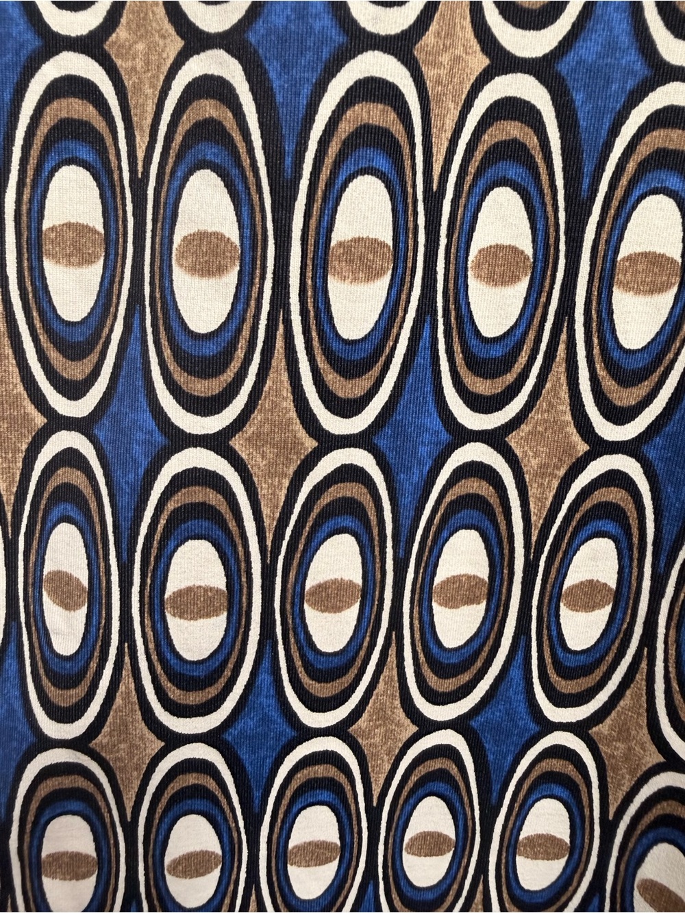 J. McLaughlin Geometric shift midi dress in blue, brown, white size small - Picture 5 of 6